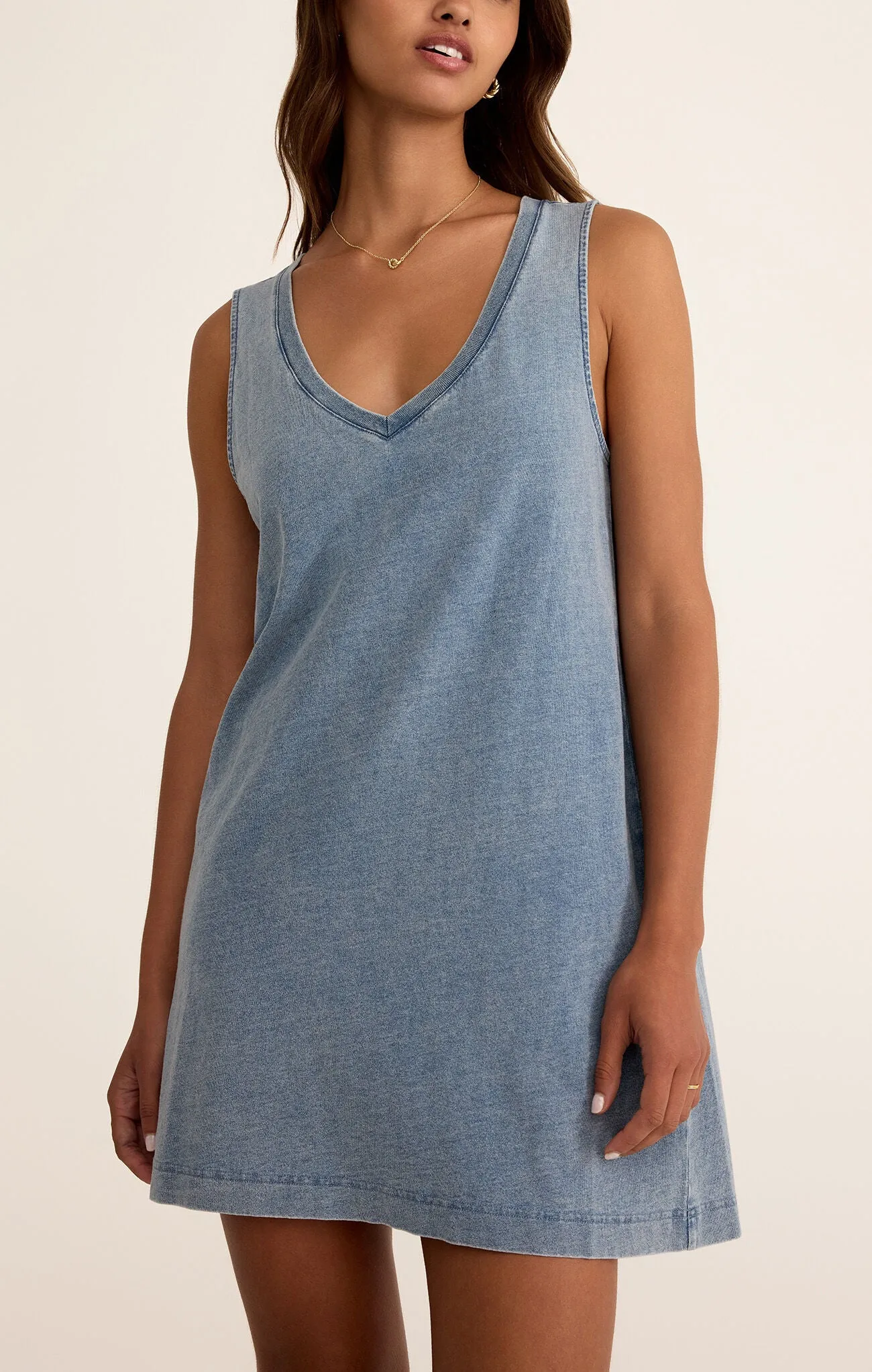 V Neck Mini Dress