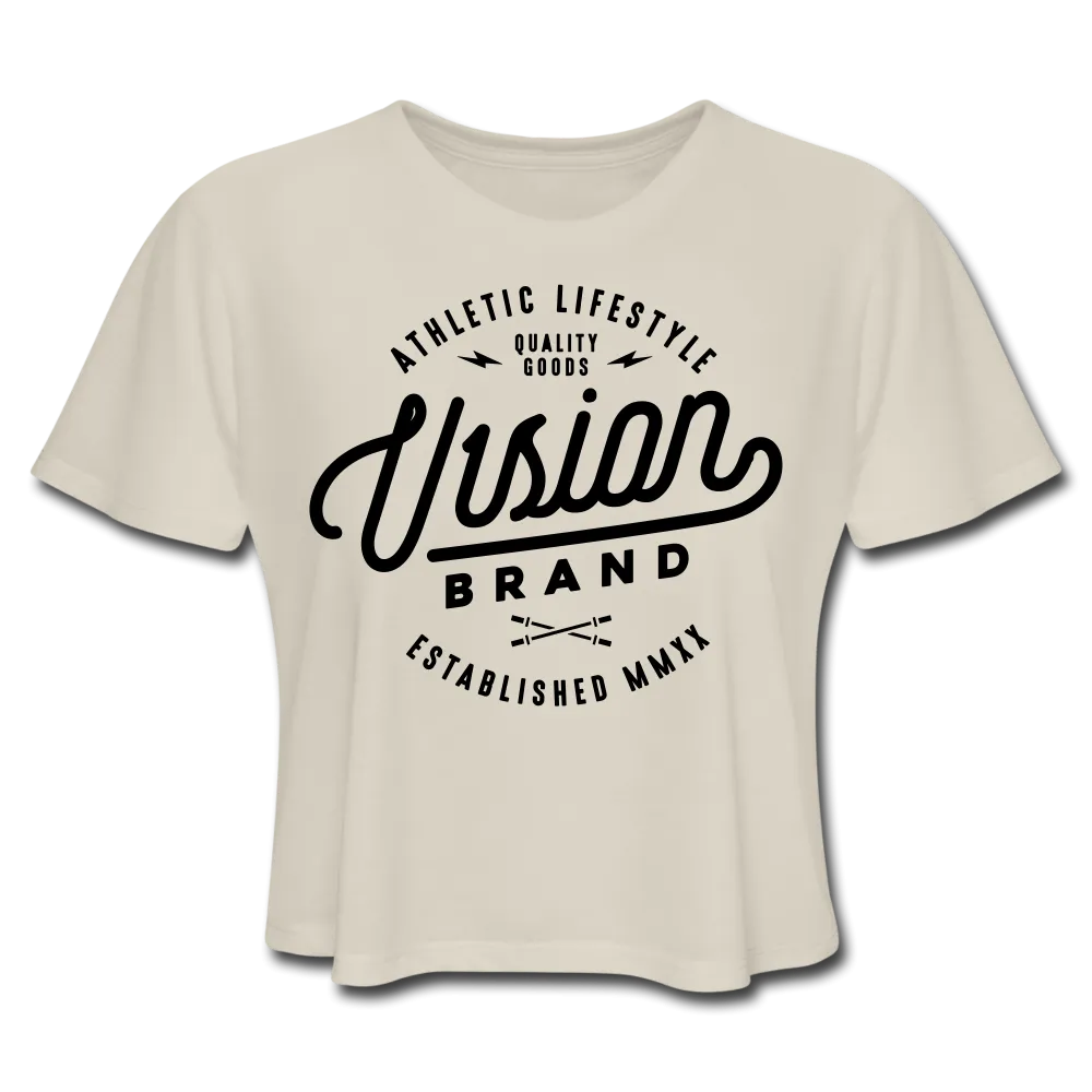 V1SION Barbell Logo Crop Top