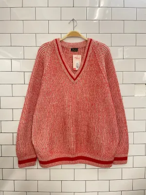 vintage 70s am&a's v-neck knit sweater