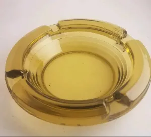 Vintage Amber Glass Ash Tray
