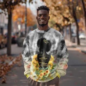 Vintage Flowers - I Am Black Queen Sweatshirt DT02