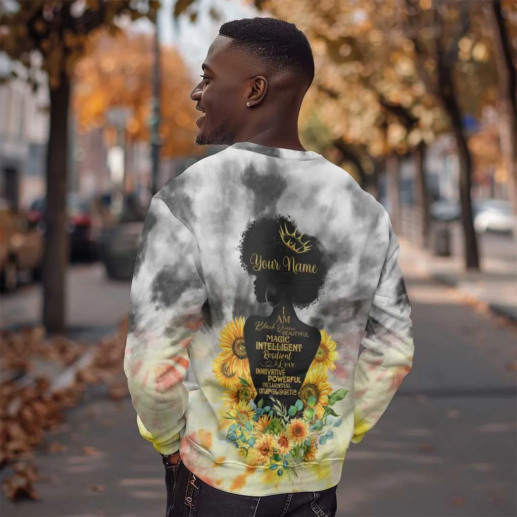 Vintage Flowers - I Am Black Queen Sweatshirt DT02