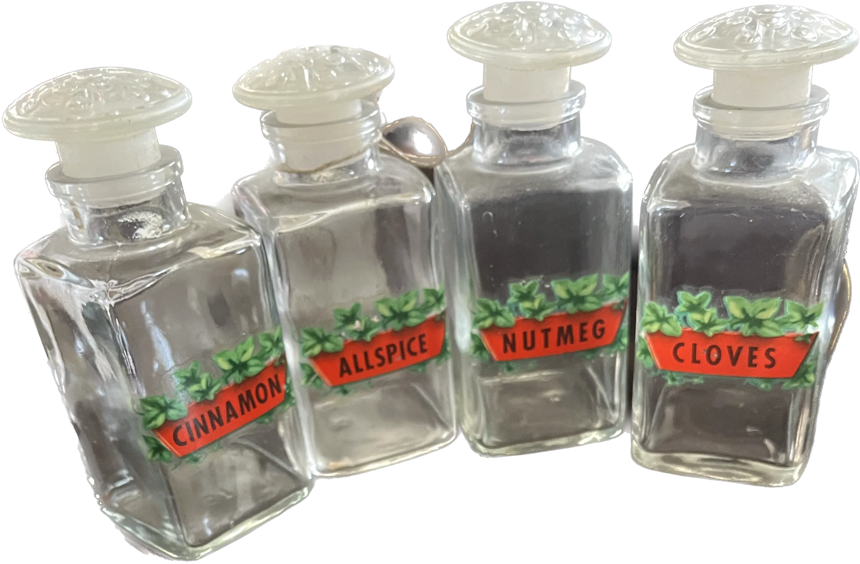 Vintage Glass Spice Jars