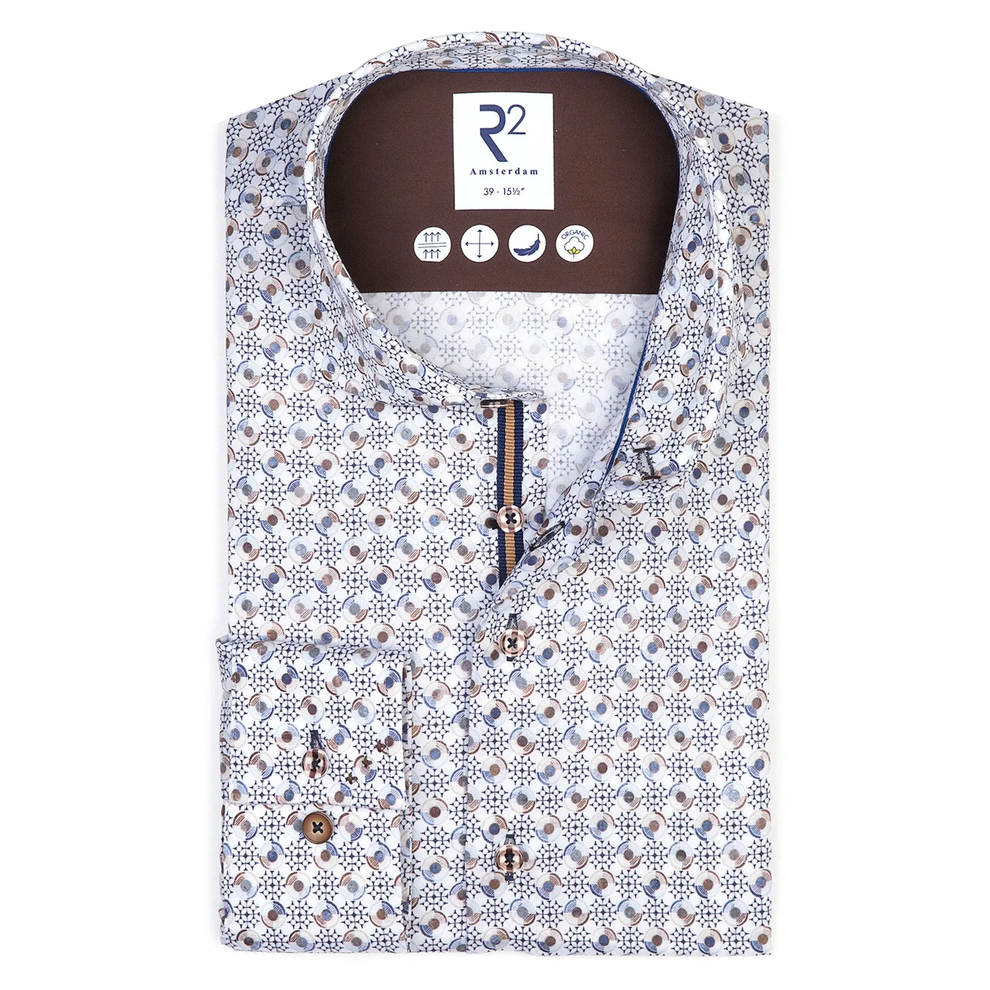 Wheel print tencel shirt