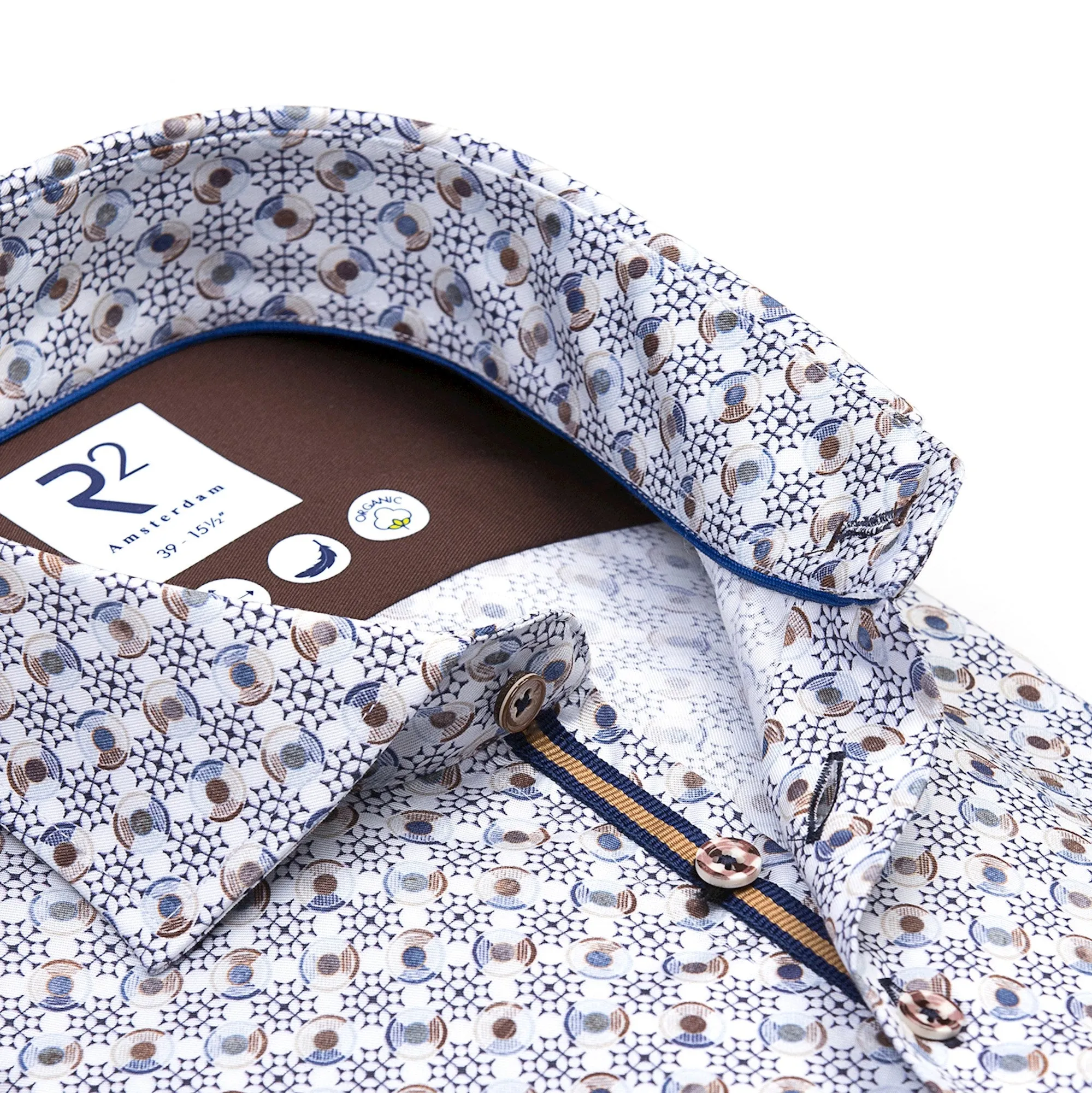 Wheel print tencel shirt