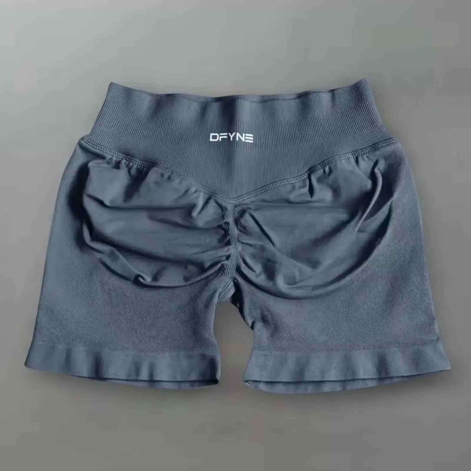 Women Impact Shorts Ribbed Waist Yoga Shorts Seamless Scrunch Bum Workout Gym Shorts Booty Running Shorts