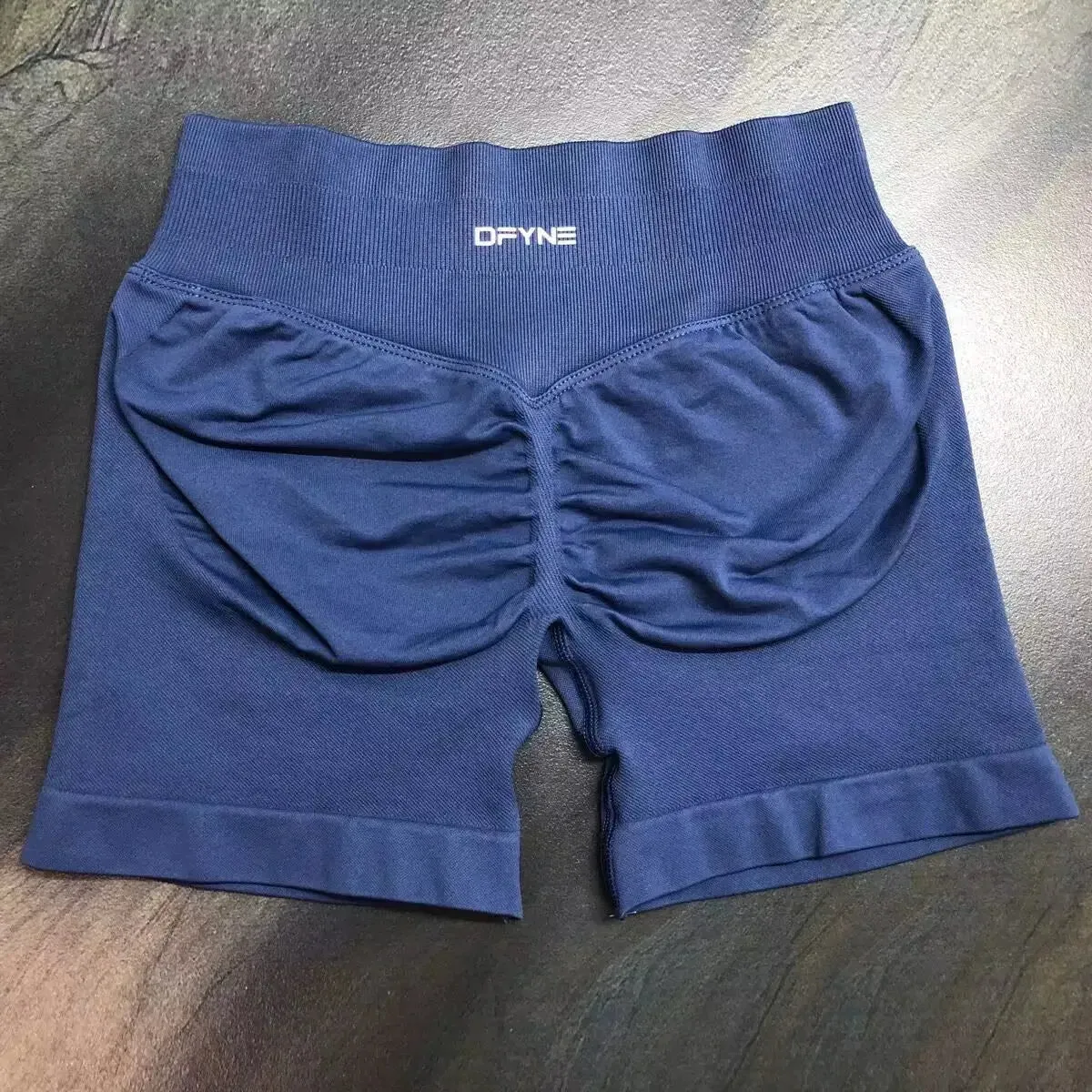 Women Impact Shorts Ribbed Waist Yoga Shorts Seamless Scrunch Bum Workout Gym Shorts Booty Running Shorts