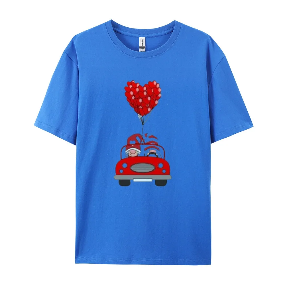 Women Love Red Heart Valentine's Day Print Graphic T-shirt
