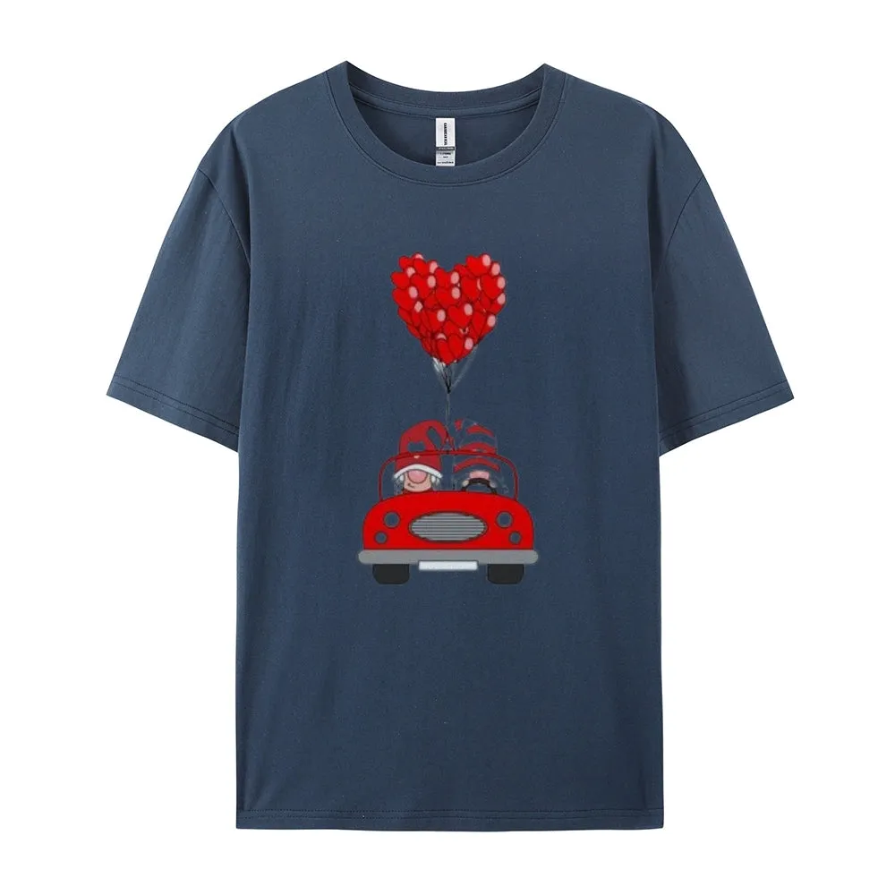 Women Love Red Heart Valentine's Day Print Graphic T-shirt