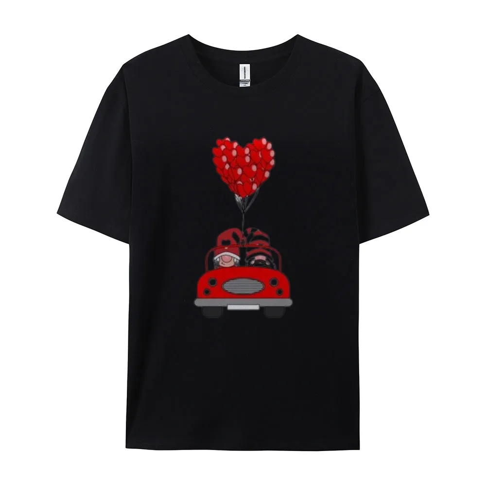 Women Love Red Heart Valentine's Day Print Graphic T-shirt