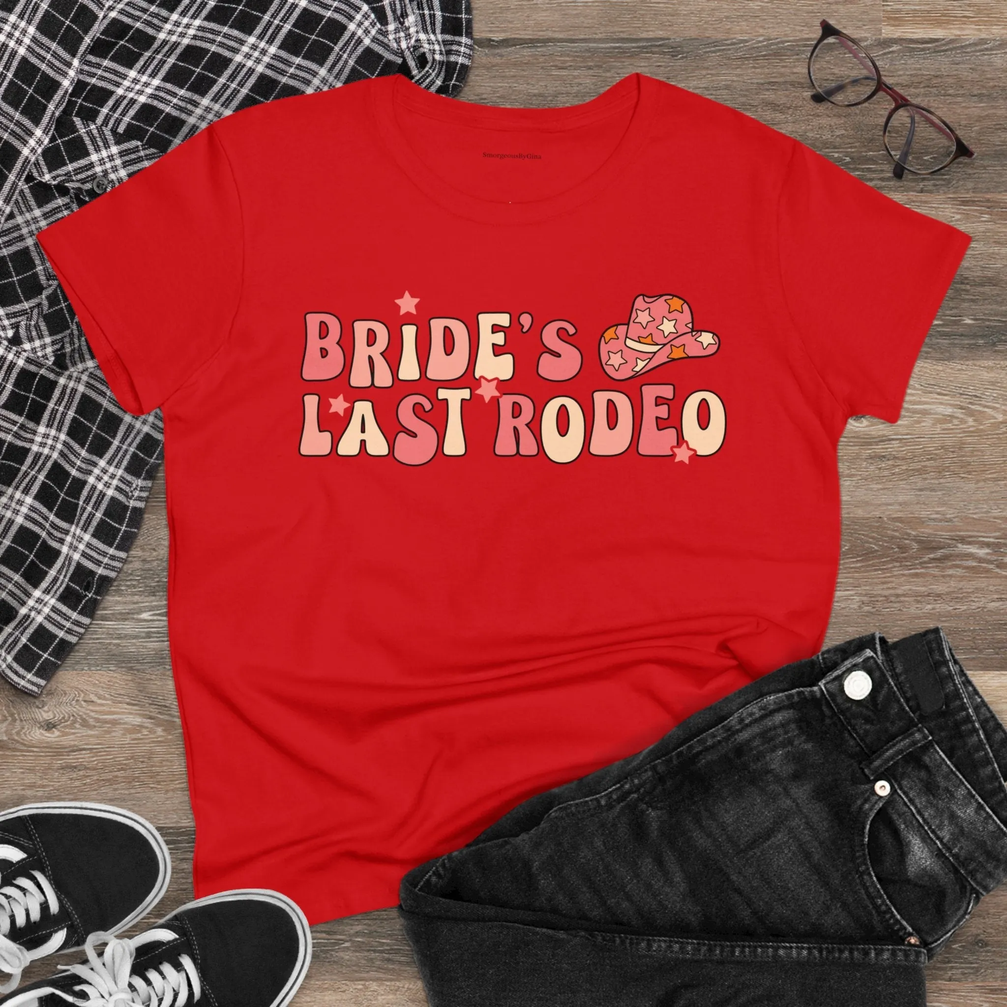 Women's Midweight Cotton Tee-Brides Last Rodeo