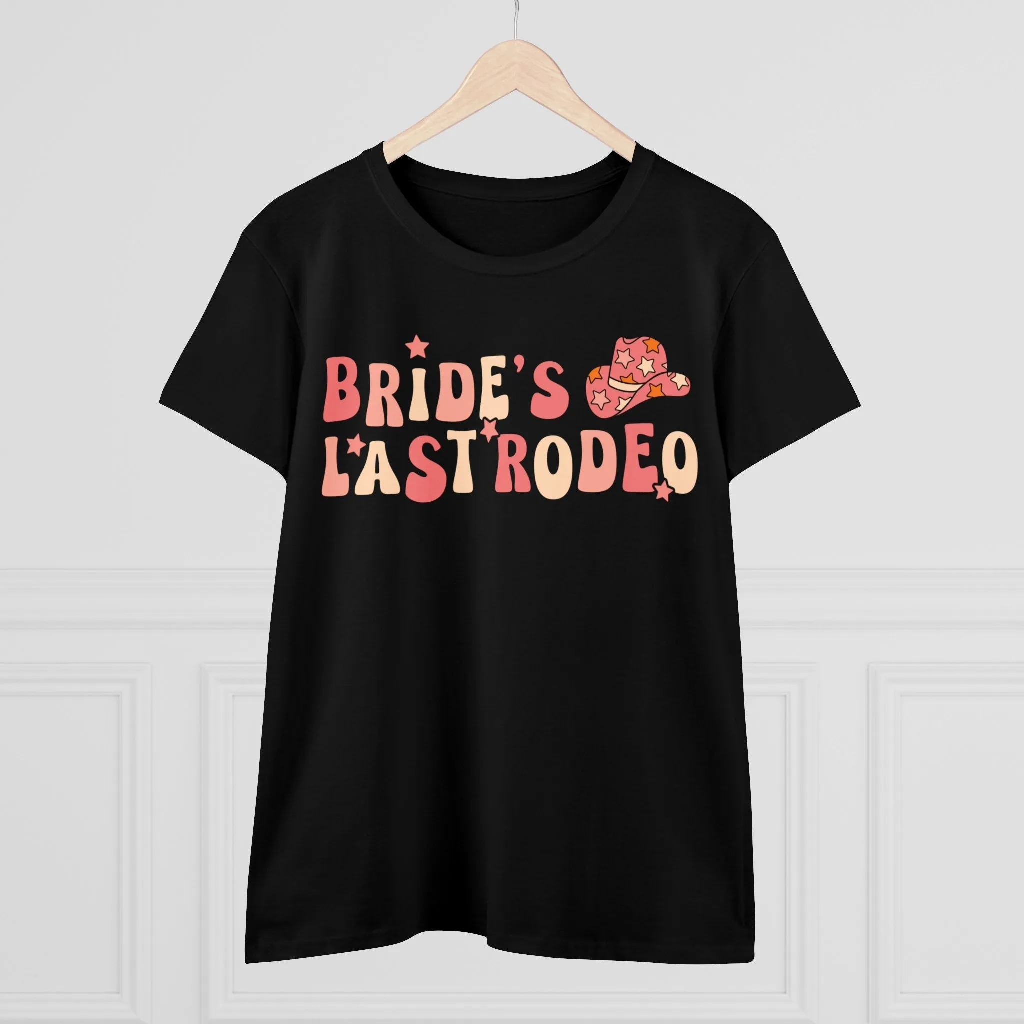 Women's Midweight Cotton Tee-Brides Last Rodeo