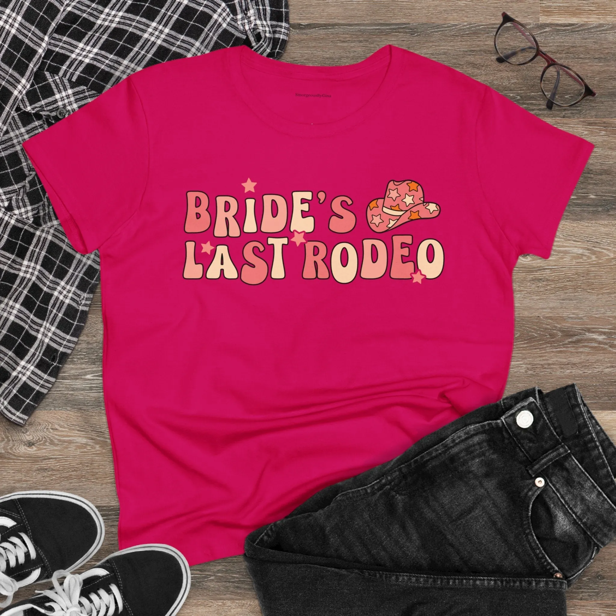Women's Midweight Cotton Tee-Brides Last Rodeo
