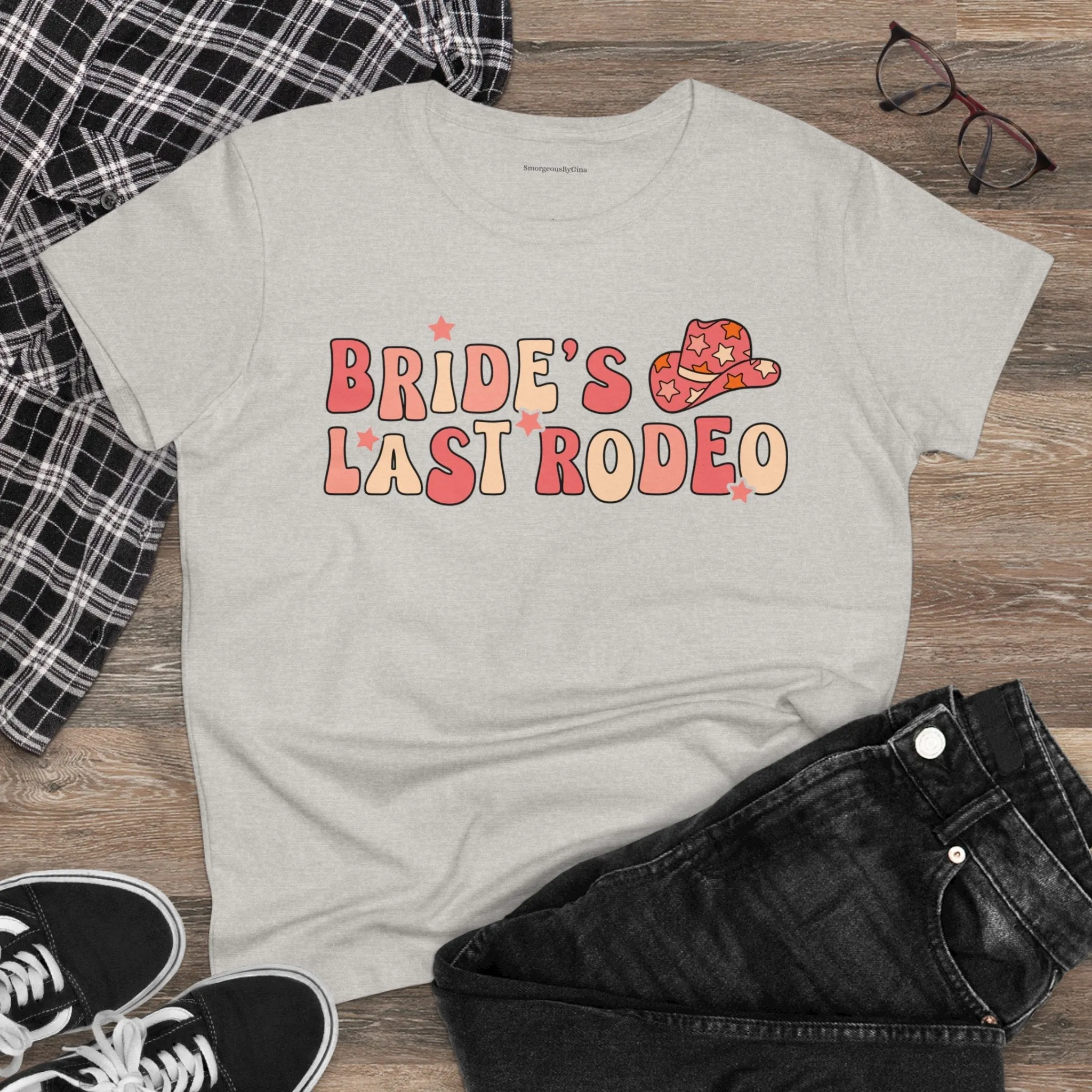 Women's Midweight Cotton Tee-Brides Last Rodeo