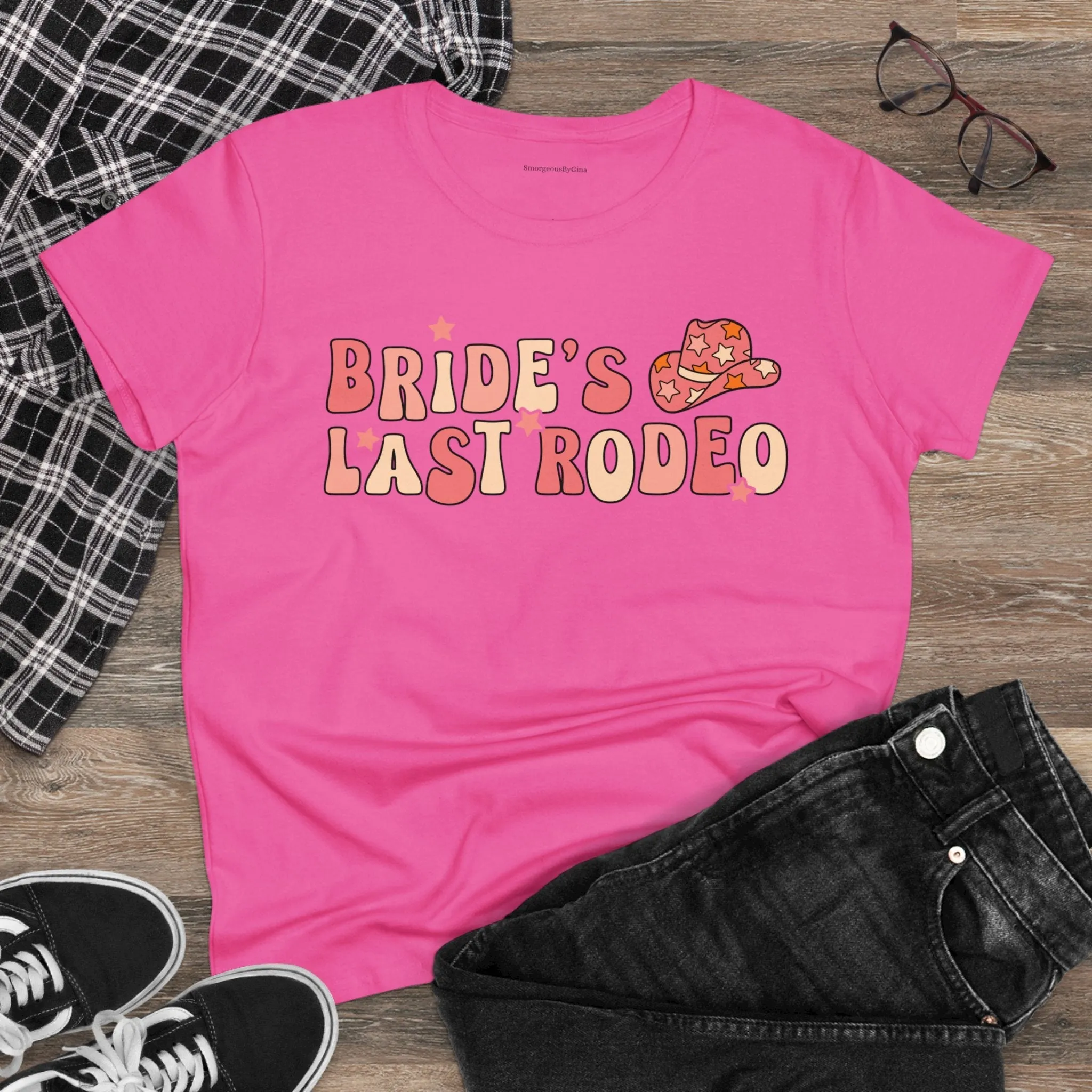 Women's Midweight Cotton Tee-Brides Last Rodeo