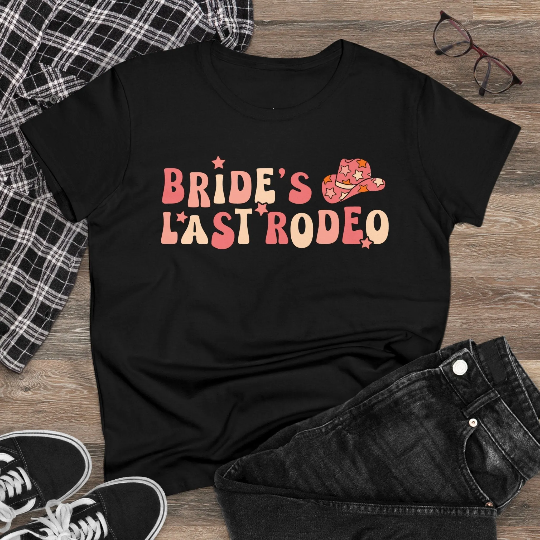 Women's Midweight Cotton Tee-Brides Last Rodeo