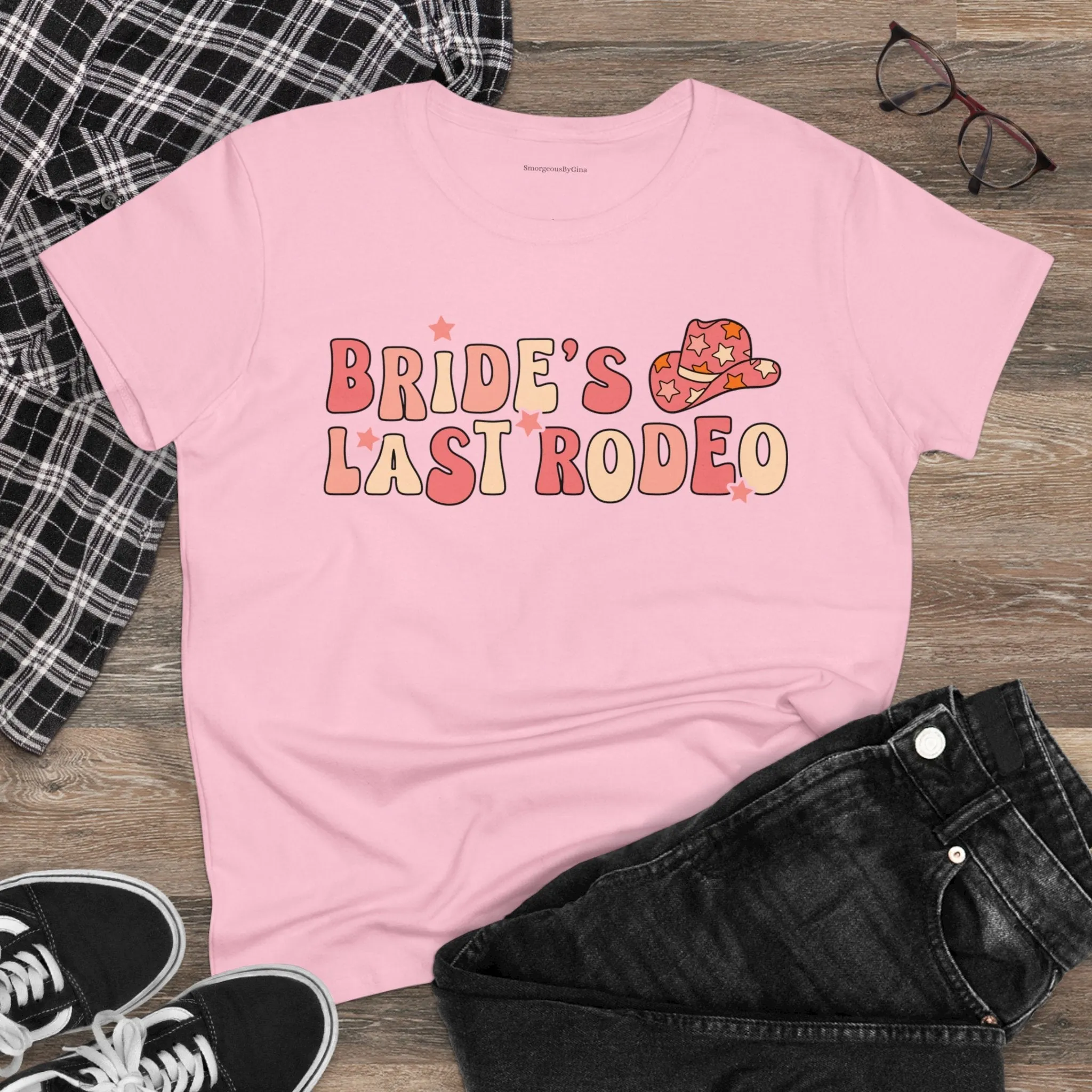 Women's Midweight Cotton Tee-Brides Last Rodeo