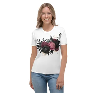 Women's T-shirt, Roses Flower, T Shirt, Special Occasion, Back to School t shirt