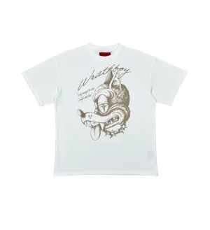 WRATHBOY WOLF HEAD GOTHIC TEE (OFF WHITE)