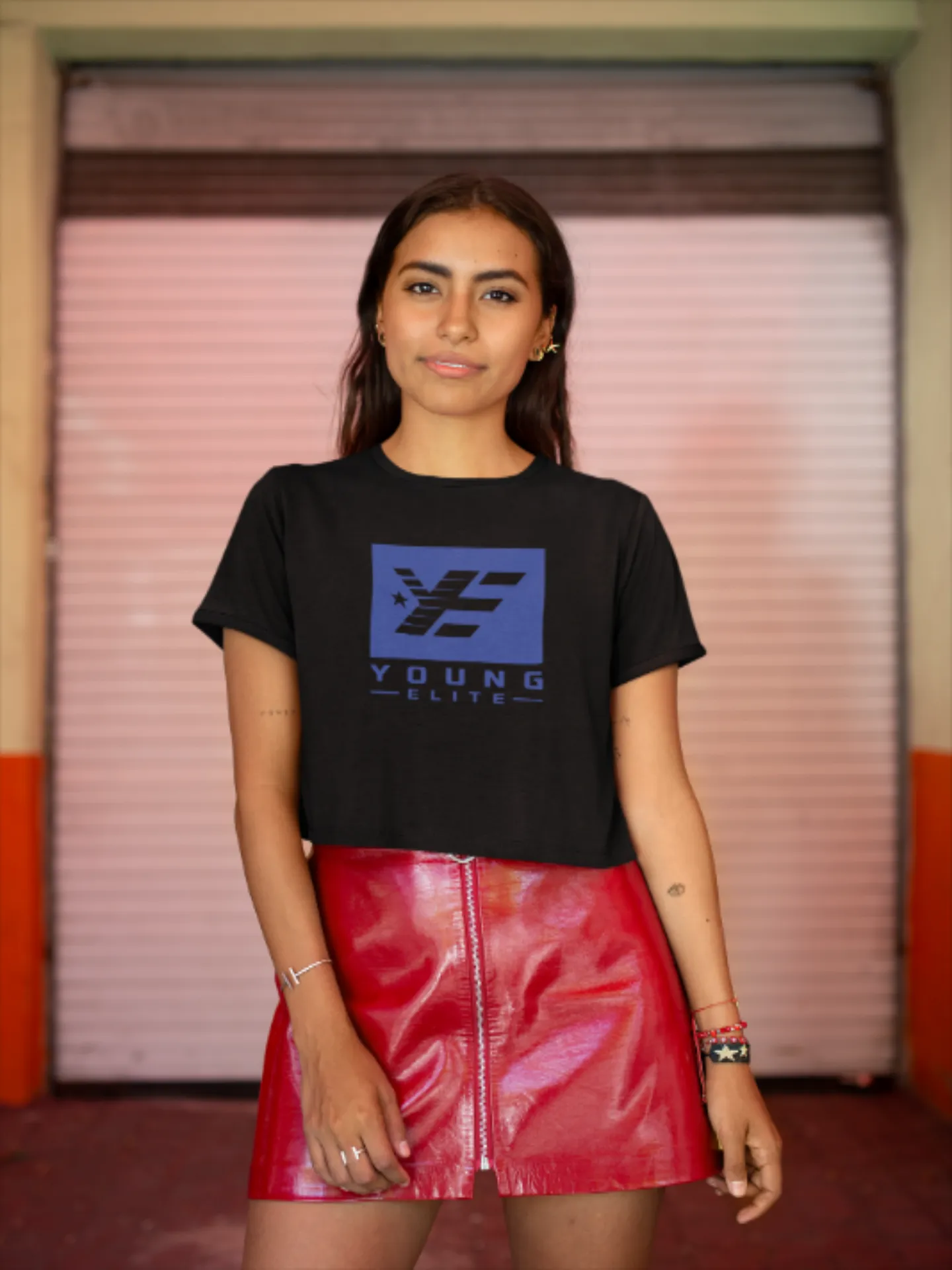Young-Elite Blue Female short sleeve T-shirt