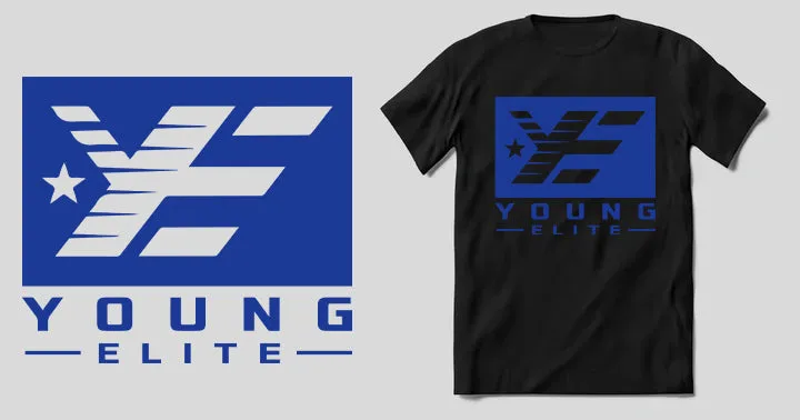 Young-Elite Blue Female short sleeve T-shirt