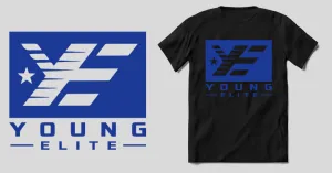 Young-Elite Blue Female short sleeve T-shirt