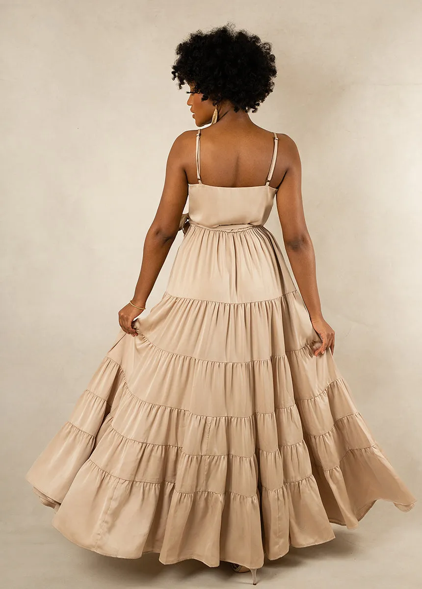 Zayla Bridesmaid Dress in Champagne