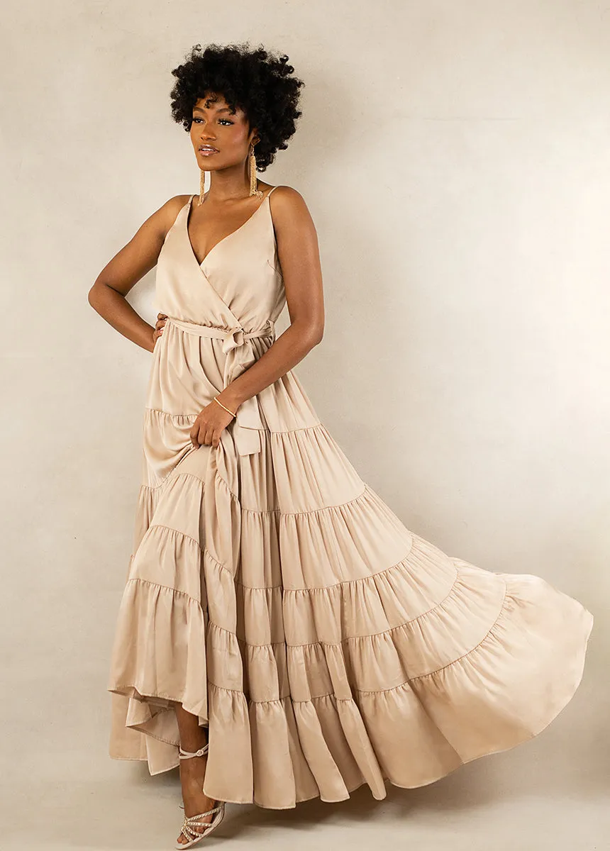 Zayla Bridesmaid Dress in Champagne