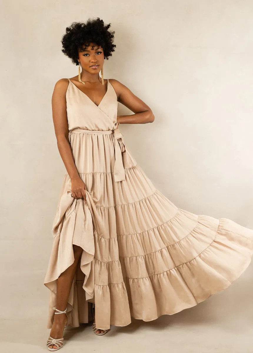 Zayla Bridesmaid Dress in Champagne